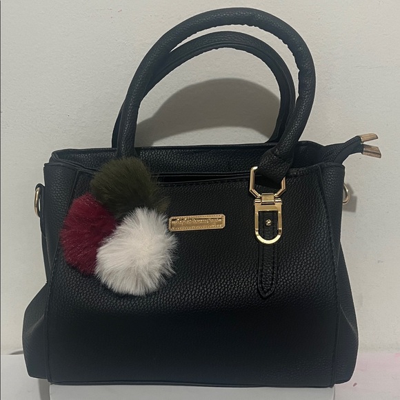 no brand Handbags - Black Satchel with Gold Accents